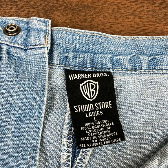 Cartoon Embroidered Denim Skirt, 1st pic true color waist 15” length 20” - Picture 5 of 5